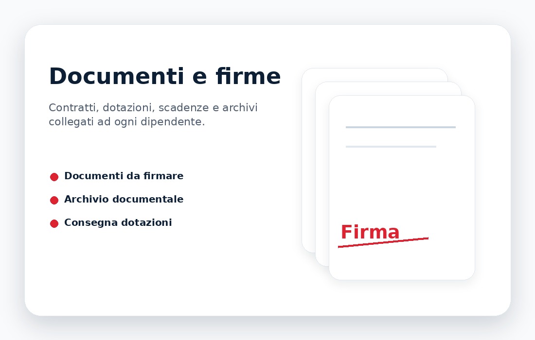 Professionista che lavora su documenti e piattaforma gestionale