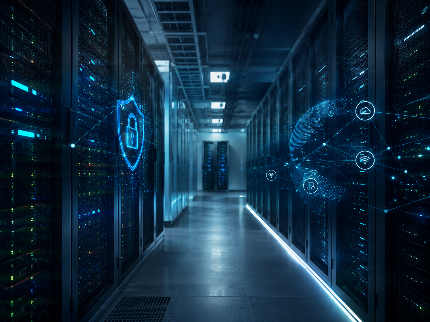 Cybersecurity, rete e server monitorati in ambiente data center